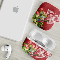 Puerto Rico Coqui Frog AirPods Case Tropical Flowers Polynesian Style - Wonder Print Shop