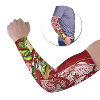 Puerto Rico Coqui Frog Arm Sleeves Tropical Flowers Polynesian Style - Wonder Print Shop