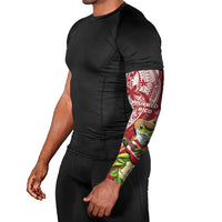 Puerto Rico Coqui Frog Arm Sleeves Tropical Flowers Polynesian Style - Wonder Print Shop