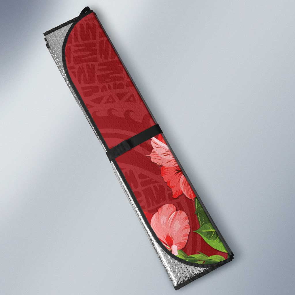Puerto Rico Coqui Frog Auto Sun Shade Tropical Flowers Polynesian Style - Wonder Print Shop