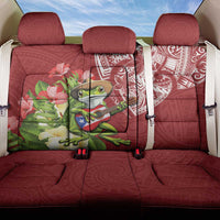 Puerto Rico Coqui Frog Back Car Seat Cover Tropical Flowers Polynesian Style - Wonder Print Shop