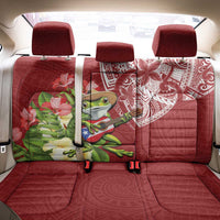 Puerto Rico Coqui Frog Back Car Seat Cover Tropical Flowers Polynesian Style - Wonder Print Shop