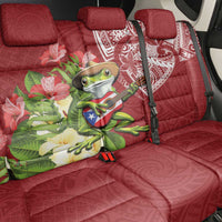 Puerto Rico Coqui Frog Back Car Seat Cover Tropical Flowers Polynesian Style - Wonder Print Shop