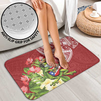 Puerto Rico Coqui Frog Bathroom Set Tropical Flowers Polynesian Style - Wonder Print Shop