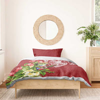 Puerto Rico Coqui Frog Bedding Set Tropical Flowers Polynesian Style - Wonder Print Shop