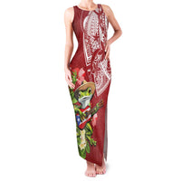 Puerto Rico Coqui Frog Family Matching Tank Maxi Dress and Hawaiian Shirt Tropical Flowers Polynesian Style - Wonder Print Shop