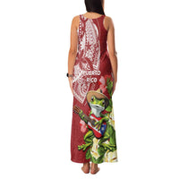 Puerto Rico Coqui Frog Family Matching Tank Maxi Dress and Hawaiian Shirt Tropical Flowers Polynesian Style - Wonder Print Shop