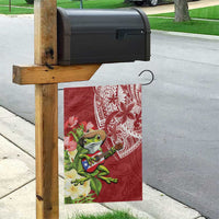 Puerto Rico Coqui Frog Garden Flag Tropical Flowers Polynesian Style - Wonder Print Shop