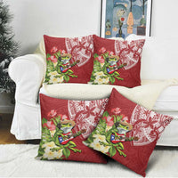 Puerto Rico Coqui Frog Pillow Cover Tropical Flowers Polynesian Style - Wonder Print Shop