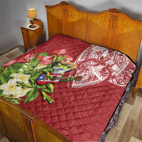 Puerto Rico Coqui Frog Quilt Tropical Flowers Polynesian Style - Wonder Print Shop