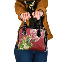 Puerto Rico Coqui Frog Shoulder Handbag Tropical Flowers Polynesian Style - Wonder Print Shop