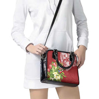 Puerto Rico Coqui Frog Shoulder Handbag Tropical Flowers Polynesian Style - Wonder Print Shop