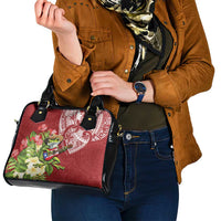 Puerto Rico Coqui Frog Shoulder Handbag Tropical Flowers Polynesian Style - Wonder Print Shop