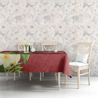 Puerto Rico Coqui Frog Tablecloth Tropical Flowers Polynesian Style - Wonder Print Shop