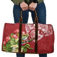 Puerto Rico Coqui Frog Travel Bag Tropical Flowers Polynesian Style - Wonder Print Shop