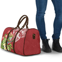 Puerto Rico Coqui Frog Travel Bag Tropical Flowers Polynesian Style - Wonder Print Shop