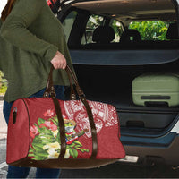 Puerto Rico Coqui Frog Travel Bag Tropical Flowers Polynesian Style - Wonder Print Shop