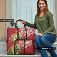 Puerto Rico Coqui Frog Travel Bag Tropical Flowers Polynesian Style - Wonder Print Shop