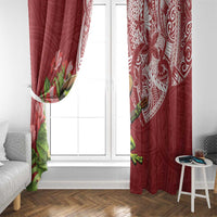 Puerto Rico Coqui Frog Window Curtain Tropical Flowers Polynesian Style - Wonder Print Shop