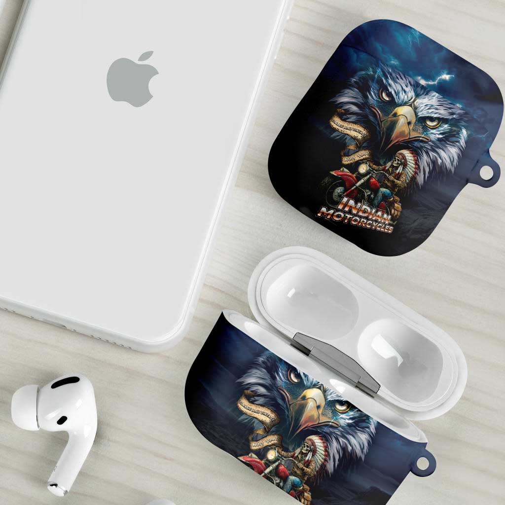 American Indian Legendary Motorcycle AirPods Case Native American Retro Rider - Wonder Print Shop