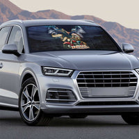 American Indian Legendary Motorcycle Auto Sun Shade Native American Retro Rider - Wonder Print Shop