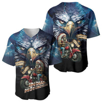 American Indian Legendary Motorcycle Baseball Jersey Native American Retro Rider - Wonder Print Shop