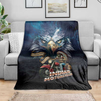 American Indian Legendary Motorcycle Blanket Native American Retro Rider - Wonder Print Shop
