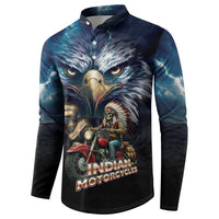 American Indian Legendary Motorcycle Button Sweatshirt Native American Retro Rider - Wonder Print Shop