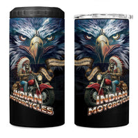 American Indian Legendary Motorcycle 4 in 1 Can Cooler Tumbler Native American Retro Rider - Wonder Print Shop