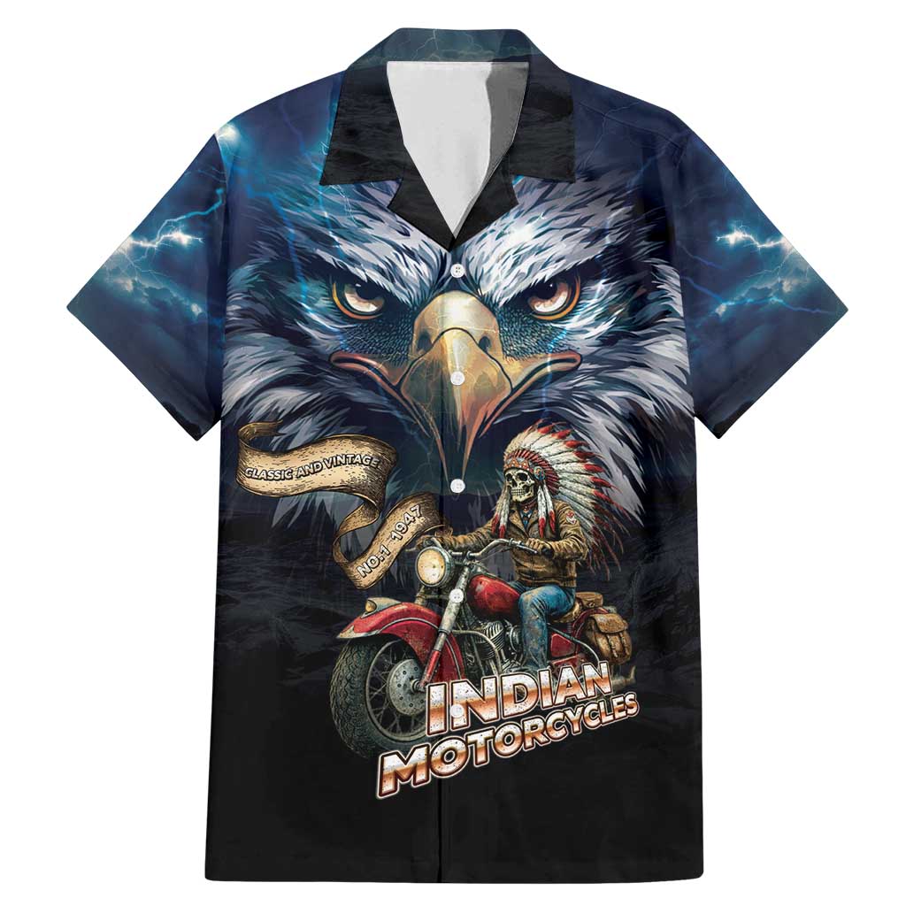 American Indian Legendary Motorcycle Family Matching Mermaid Dress and Hawaiian Shirt Native American Retro Rider - Wonder Print Shop