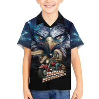 American Indian Legendary Motorcycle Family Matching Off Shoulder Maxi Dress and Hawaiian Shirt Native American Retro Rider - Wonder Print Shop