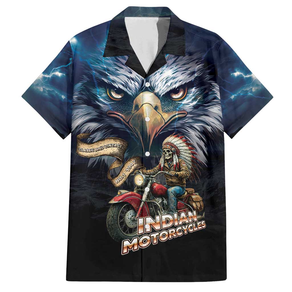 American Indian Legendary Motorcycle Family Matching Summer Maxi Dress and Hawaiian Shirt Native American Retro Rider - Wonder Print Shop