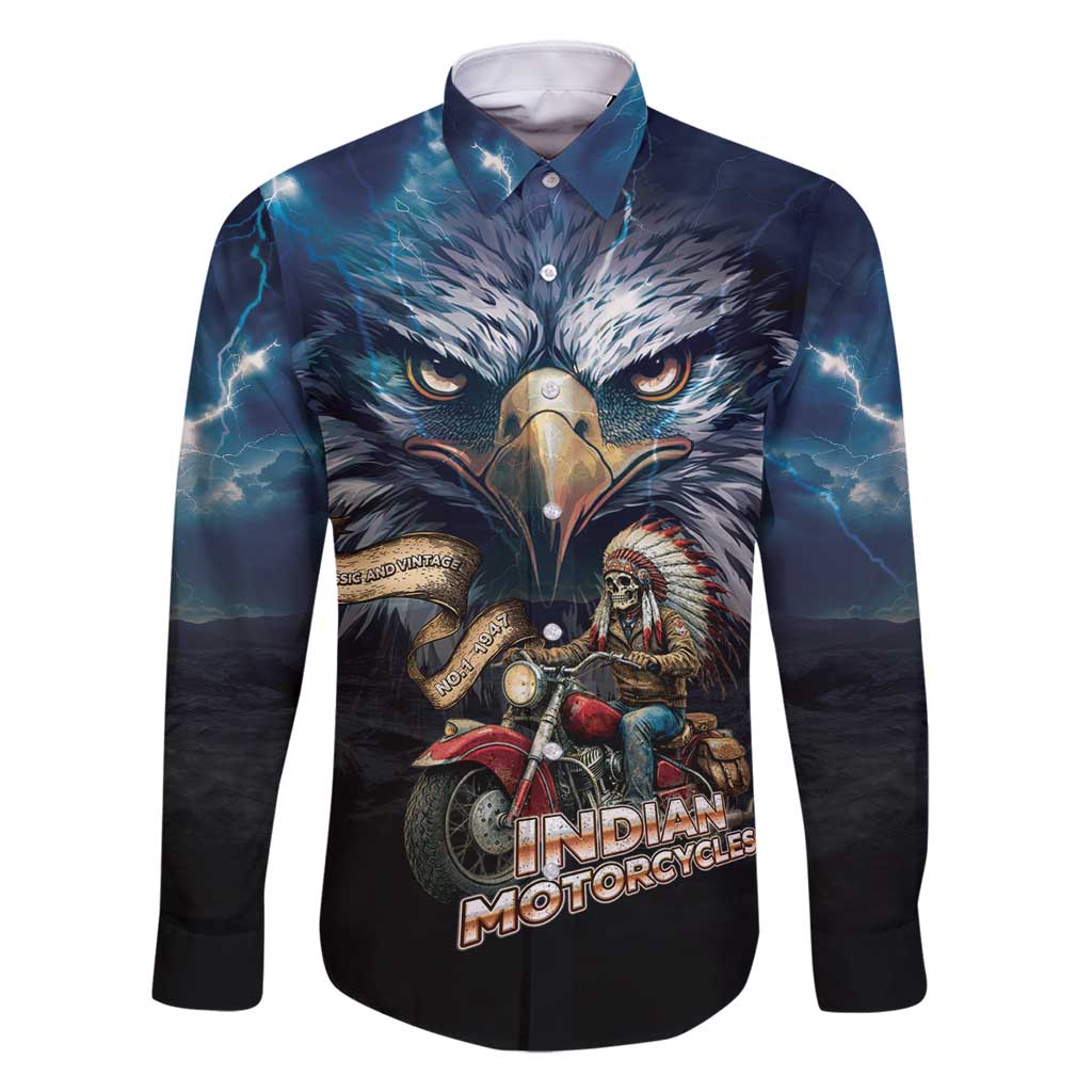American Indian Legendary Motorcycle Family Matching Summer Maxi Dress and Hawaiian Shirt Native American Retro Rider - Wonder Print Shop