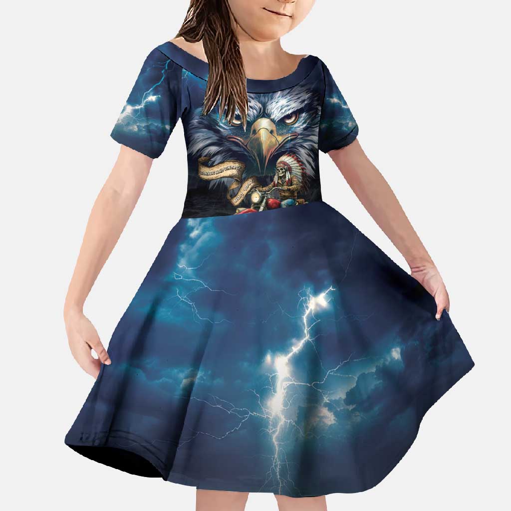 American Indian Legendary Motorcycle Family Matching Tank Maxi Dress and Hawaiian Shirt Native American Retro Rider - Wonder Print Shop