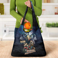 American Indian Legendary Motorcycle Grocery Bag Native American Retro Rider - Wonder Print Shop