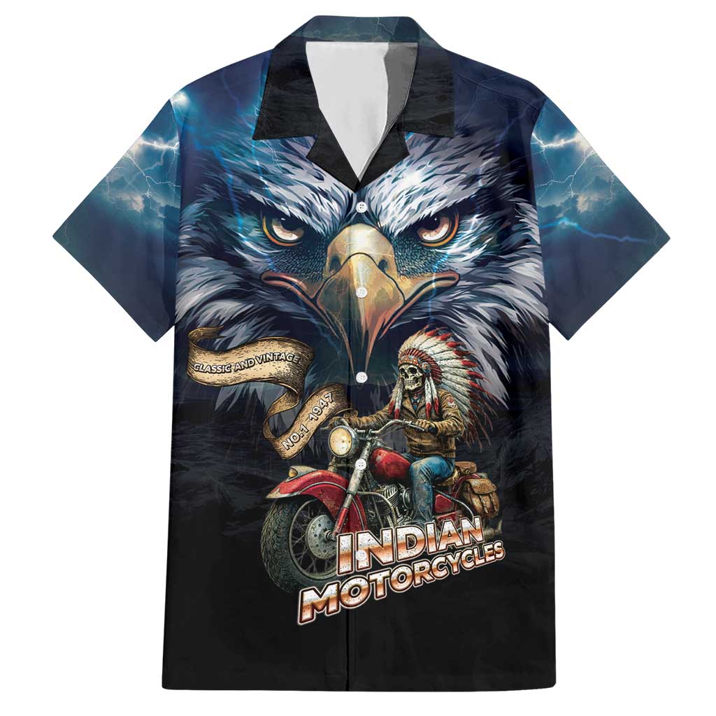 American Indian Legendary Motorcycle Hawaiian Shirt Native American Retro Rider - Wonder Print Shop