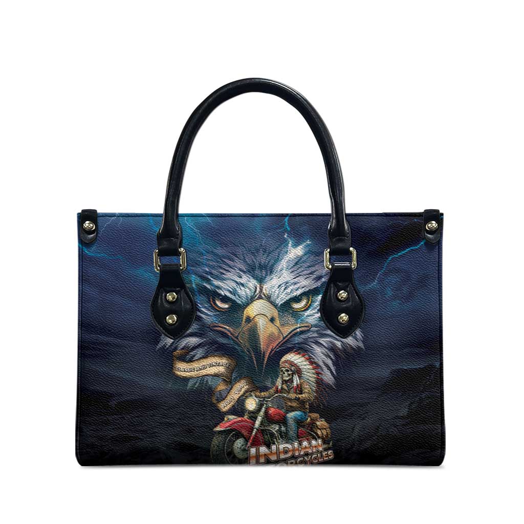 American Indian Legendary Motorcycle Leather Bag Native American Retro Rider - Wonder Print Shop