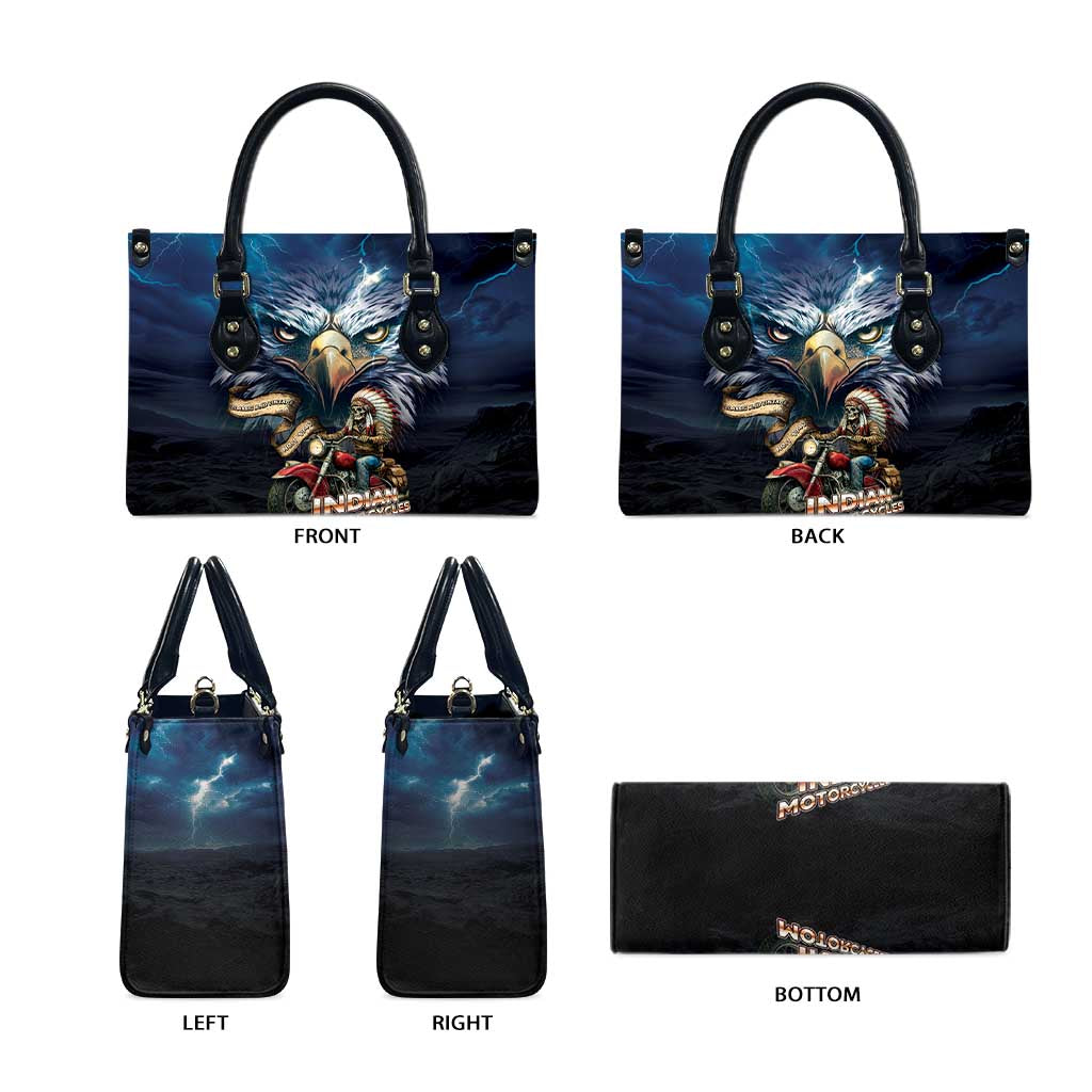 American Indian Legendary Motorcycle Leather Bag Native American Retro Rider - Wonder Print Shop