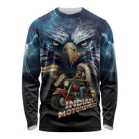 American Indian Legendary Motorcycle Long Sleeve Shirt Native American Retro Rider - Wonder Print Shop