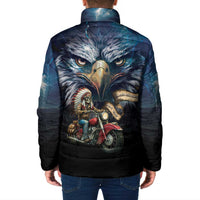 American Indian Legendary Motorcycle Padded Jacket Native American Retro Rider - Wonder Print Shop