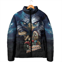 American Indian Legendary Motorcycle Padded Jacket Native American Retro Rider - Wonder Print Shop