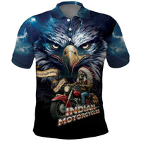 American Indian Legendary Motorcycle Polo Shirt Native American Retro Rider - Wonder Print Shop