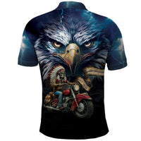 American Indian Legendary Motorcycle Polo Shirt Native American Retro Rider - Wonder Print Shop