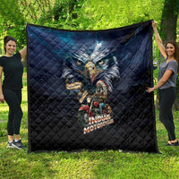 American Indian Legendary Motorcycle Quilt Native American Retro Rider - Wonder Print Shop