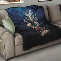 American Indian Legendary Motorcycle Quilt Native American Retro Rider - Wonder Print Shop