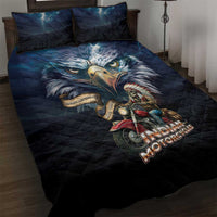 American Indian Legendary Motorcycle Quilt Bed Set Native American Retro Rider - Wonder Print Shop