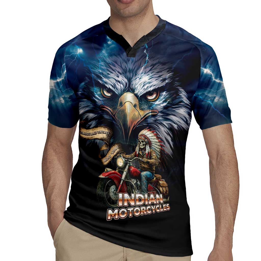 American Indian Legendary Motorcycle Rugby Jersey Native American Retro Rider - Wonder Print Shop