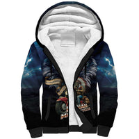 American Indian Legendary Motorcycle Sherpa Hoodie Native American Retro Rider - Wonder Print Shop