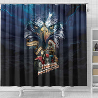 American Indian Legendary Motorcycle Shower Curtain Native American Retro Rider - Wonder Print Shop