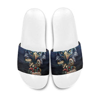 American Indian Legendary Motorcycle Slide Sandals Native American Retro Rider - Wonder Print Shop